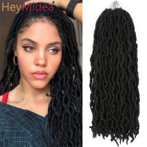 Wellenförmige Gypsy Loks Ombre Häkeln Haar 12-18 "Göttin Loks Faux Loks African Synthetische Flechten Haar Extensions für frauen HeyMide