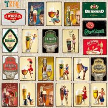 [Yzfq] tschechisches Bier Vintage Zeichen Metall Retro-Platten für Wand Bar Home Pub Kunst Küche Restaurant Dekoration 30x20cm DU-10032A