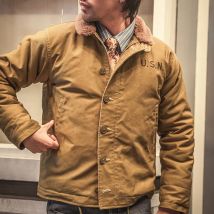 RTN1 Rot Tornado UNS Große Größe Vintage Lose Fitting Super Qualität Baumwolle Stoff 100% Wolle Futter & Kragen N1 Jacke