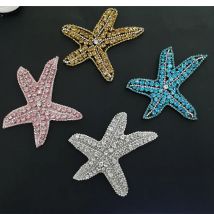 Neue handgemachte Perlen Patch Farbe Diamant Seestern Applikation eine große Anzahl von Spot Kleidung Zubehör Schmuck Patch Aufkleber DIY