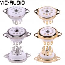 10PCS Ceramic B9A 9Pin Vavle tube socket GZC9-C for 6DJ8 12AX7 ECC83 6922 ECC88 12AU7 Vaccum Tube Amplifier Vintage Hifi Audio