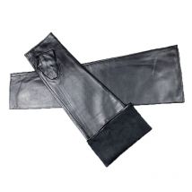 38cm Long Sheepskin Fingerless Gloves Women's Half Finger Gloves Ladies Fashion All-match Autumn Warm Leather Sleeves