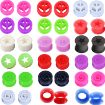 1 paar Silikon Ohr Gauges Plugs Und Tunnel Stern Dilataciones Oreja Piercing Ohr Spiralen Stecker Expander Bahre Piercing Orelha