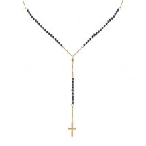 Katholische Edelstahl Rosenkranz Perlen Kette Y Form Kreuz Anhänger Halskette Für Frauen Männer Religiöse Schmuck