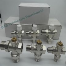 Messing Dreiwegeventil Thermostatisches Heizkörperventil für Heizsystem T-Typ Temperaturreglerventil DN15 DN20 DN25 DN32