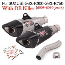 Slip Auf Für SUZUKI GSX-R600 GSX-R750 GSXR 600 750 2008 - 2010 Motorrad Auspuff Geändert Schalldämpfer Carbon Flucht Mittleren Link rohr