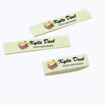 Custom Sewing Labels - Personalized Brand , Organic Cotton Ribbon Labels ,  Logo or Text, Sewing Labels(FR001)
