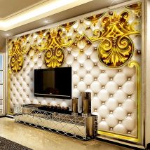 Custom 3D Mural Wallpaper European Style Flower Soft Package Photo Wall Painting Luxury Living Room Sofa TV Background Art Decor