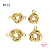 14K Gold Filled Love Knot Charm 5MM/6MM Gold Pendant For Bracelet Necklace Earring DIY Jewelry Findings Accessories