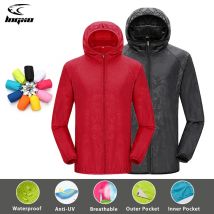 LNGXO Unisex Waterproof Outdoor Sport Jacket Men Women Hiking Camping Trekking Quick Dry Windbreaker Sun-Protective Rain Coat