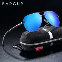 Barcur Aluminium Magnesium Herren Sport fahren polarisierte Sonnenbrille für Männer al-mg Edelstahl rahmen ultraleichte Herren brille