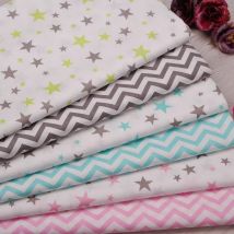 Twill Baumwoll stoff mit Sternen-und Wellen druck, DIY Nähen, Patchwork-Quilten, Fat Quarters Tecido Tuch, Tilda, Blatt Textilien