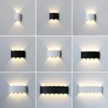 Lampada da parete a LED impermeabile applique da parete per esterni portico/giardino/camera da letto coperta moderna applique nordica apparecchio 2/4/6/8/10/12W AC85-265V