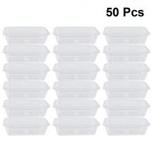 50Pcs Disposable Packing Boxes Temperature Resistant Eco Friendly Food Containers Meal Boxes Carry Out Containers For Party