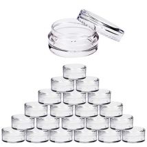 100 pz 2g/3g/5g/10g/15g/20g Vuoto di Plastica Trucco Cosmetico Vaso Vasi Bottiglie Campione Trasparente Ombretto Crema Balsamo per le labbra contenitore