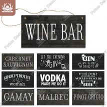 Putuo Decor-targa da parete in legno con segni di vino, targa in legno con alcool per cartello appeso alla porta, decorazioni per la casa, Bar, Pub, decorazione da parete