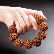 Mode Rudraksha Perlen Armbänder für Frauen Natur Rudraksha Armbänder Männer Religiöse Buddha Meditation Buddhismus Schmuck Amulette