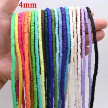 4x1mm Farbe Flache Runde Handgemachte Runde Polymer Clay Chip Disk Lose Spacer Perlen Für DIY Schmuck Machen Halskette armband Finden