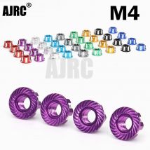 4 stücke Aluminium legierung M4 reifen mutter für 1/10 RC rad mutter Trax TRX4 TRX6 axial scx10 HSP YOKOMO D90 d110 Slash