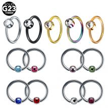 1PC Titan CZ Nasenring Piercing Edelstein Kugel Ohr Septum Helix Augenbraue Tragus Knorpel Ohrringe BCR Lippe Ohr Piercings Schmuck 16G