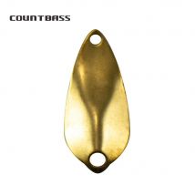 COUNTBASS 50 Stück Messing-Lachs-Angellöffel-Rohlinge, 1,2 g (3/64 Unzen), Forellenbereich, Spinnen, unlackierte Anglerköder