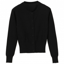 Black Cropped Blouses Cardigan Female Clothing Knitted Sweater Long Sleeve Top Sweaters Korean Style Women's Coat Spring 2025