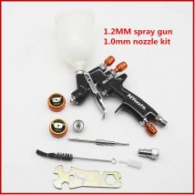 Pistolet natryskowy 1,2 mm Zestaw dysz 1,0 mm Zbiornik 400CC/250CC Pistolet natryskowy z kubkiem do mieszania farby i adapterem Mini pistolet natryskowy Pistolet natryskowy do farby