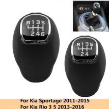 Pomello del cambio in pelle 5/6 velocità per Kia Rio 5 2012 2013 2014 2015 accessori per lo Styling dell'auto con penna del cambio a leva