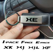 New leather metal car key chain keychain car key ring for Jaguar X-type XE XF XJ XK R-Dynamic car accessories car styling