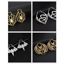 Cazador Animal Hoop Earrings for Women Spider Snake Bat Stainless Steel Jewelry Accessories Birthday Halloween Gifts 2025 Trend