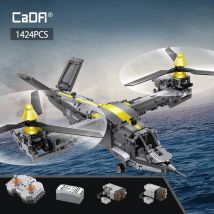 Cada 1424 stücke Waffe RC Rotorcraft Kämpfer Bausteine Stadt Fernbedienung Flugzeug Hubschrauber Ziegel Spielzeug Jungen