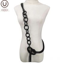 UKEBAY New Handmade Luxury Necklaces For Women Rubber Jewelry Black Statement Necklace Fashion Clothes Chain Gothic Accessories