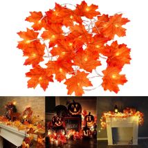 2M 10LED Künstliche Herbst Ahorn Blätter Girlande Led Fairy Lichter für Weihnachten Dekoration Thanksgiving Party DIY Decor Halloween