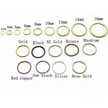 3, 4, 5, 6, 8, 10, 12, 14, 16 mm Silber Gold Biegeringe Einzelne Schleifen Offene Biegeringe & Spaltringe Verbinder für DIY-Schmucksuche