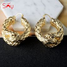 Sunny Schmuck 2021 Neue Mode Kupfer Hoop Ohrringe Für Frauen Hohl Große Stil Hohe Qualität Für Hochzeit Partei Geschenke Trendy