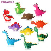 30 stücke Geburtstag Dinosaurier DIY Cupcake Wrapper Topper Kuchen Dekorationen Baby Dusche 2nd 3rd 4th 5th Geburtstag Dino Partei Liefert