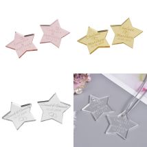 20/50/100Pcs etichetta personalizzata specchio inciso stella acrilica tavolo da sposa nome del partito decorazione battesimo bambino regalo personalizzato