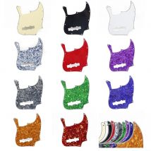 1Pcs Guitar Pickguard 3 Ply 10 Hole Jazz Bass JB 4String  Pickguard For JB Bass guitar with 10pcs Screw