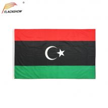 Flagnshow Libya Flag 3X5 FT Hanging Libyan National Flags Polyester with Brass Grommets for Decoration