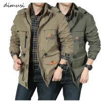 DIMUSI Herren Kletterjacken Casual Outwear Herren Wandern Windjacke Kapuzenmäntel Mode Army Cargo Bomberjacken Herrenbekleidung