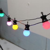 10/20/30 Colorful Bulb Led String Lights Fairy Christmas Outdoor Waterproof Globe Wedding Party Decor Garland For Backyard Patio