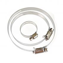 4pcs Clips Clamps 25mm 60mm 75mm For Air Diesel Parking Heater Stainless Steel Exhaust Pipe Tube Gas Vent Hose For Car Heater