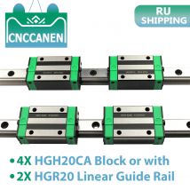RU 2PCS HGR20 HGH20 20mm Quadrato guida di Guida Lineare 400 millimetri 500 millimetri 1000 millimetri + 4PCS blocco di scorrimento Trasporto HGH20CA Router di CNC Incisione