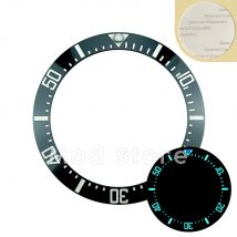 HEIßER 40mm Schwarz Keramik Lünette Einfügen Set für 43 männer Uhren BGW9 Lume