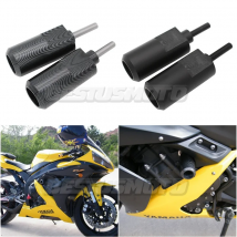 Motorrad-Carbon-/Schwarz-Rahmenschoner ohne Schnitt, Sturz- und Aufprallschutz für Yamaha YZF R1 YZFR1 YZF-R1 2004 2005 2006