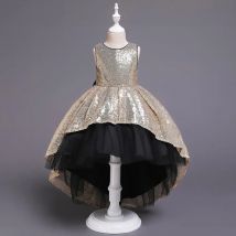 4-10 jahre Mädchen Kleid Sommer Baby Mädchen Blume pailletten Kleid Hohe qualität Partei Prinzessin Kleid Kinder Baumwolle Partei mädchen Kleidung