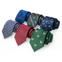 JEMYGINS New Design Animal Tie For Men Silk Woven Necktie 8cm Cartoon Dinosaur Fox Jacquard Fashion Party Wedding Gravata gift