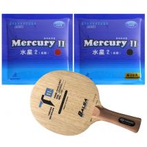 Galaxy YINHE T-11S T11S T 11S Tischtennisschläger mit 2x Mercury II Gummi mit Schwamm lang Shakehand FL