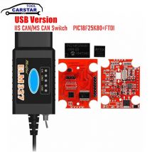ELM327 V1.5 Interruttore USB PIC18F25K80 FTDI HS-CAN/MS-CAN Per FORScan elm 327 v1.5 per Ford OBD2 Strumento di scansione diagnostica per auto