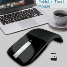 Mouse per computer ergonomico touch ad arco pieghevole wireless per laptop Microsoft Mouse per PC da ufficio ottico USB Mouse pieghevoli 3D per MacBook